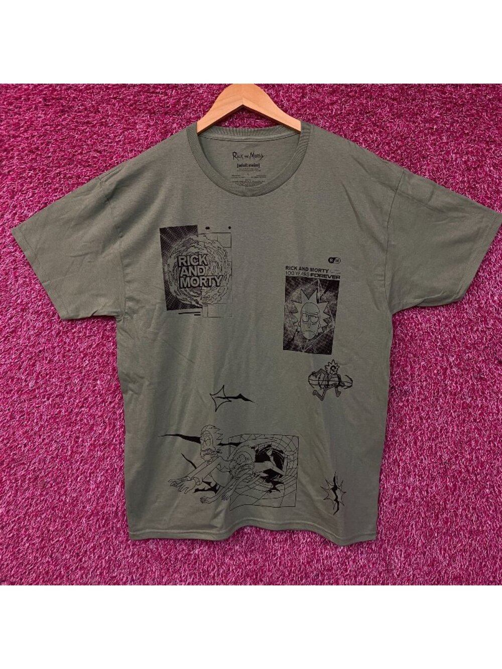 Rick and Morty Adult Swim Graphic T-Shirt Large